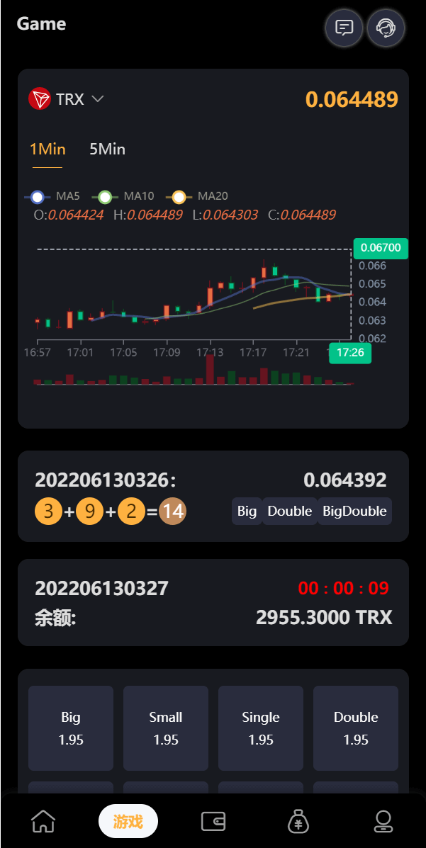 多语言区块链trx/usdt投注竞猜游戏/区块链游戏/充值自动到账/手动自动开奖